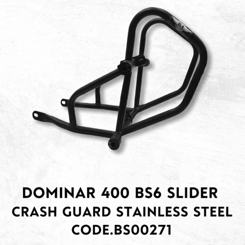Dominar 400 BS6 crash guard close-up